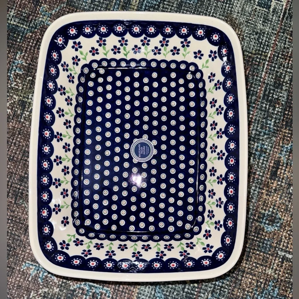 Polish Pottery A large deep baker - great for lasagna - 12